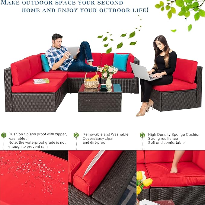 Vongrasig 8 Pieces Patio Furniture Set - Image 9