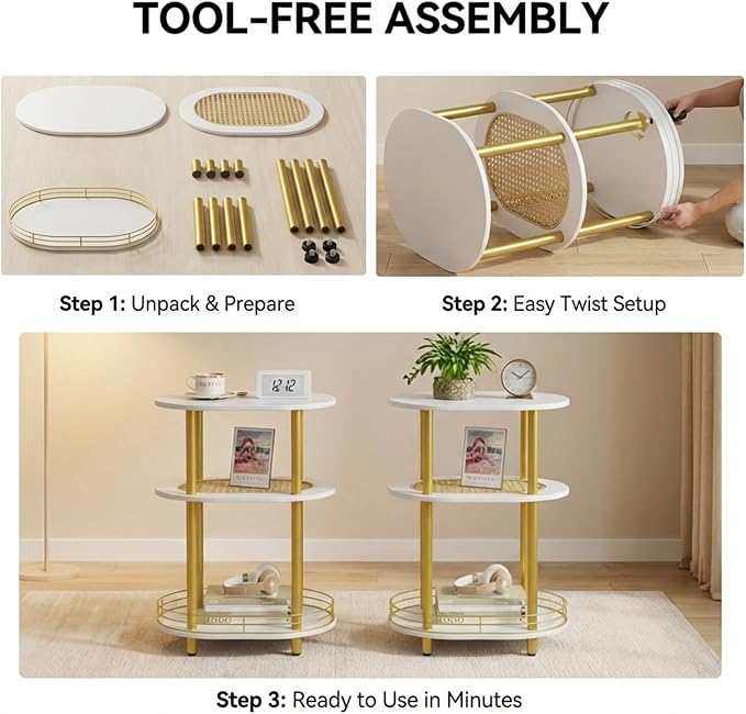 Small Rattan Side/Accent Table - Image 6