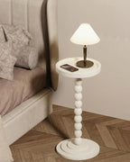 Round Wooden Side Table & Drink Table | Sturdy & Functional Mid-Century Modern - Image 2