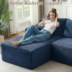 96" Cloud Sectional Couch U-Shaped Chaise - Image 5