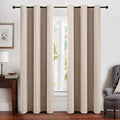 MIULEE 100% Blackout Linen Curtains by MIULEE