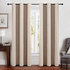 MIULEE 100% Blackout Linen Curtains by MIULEE