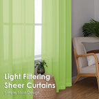 Sheer Curtains 63 inch Length 2 Panels Set - Image 6