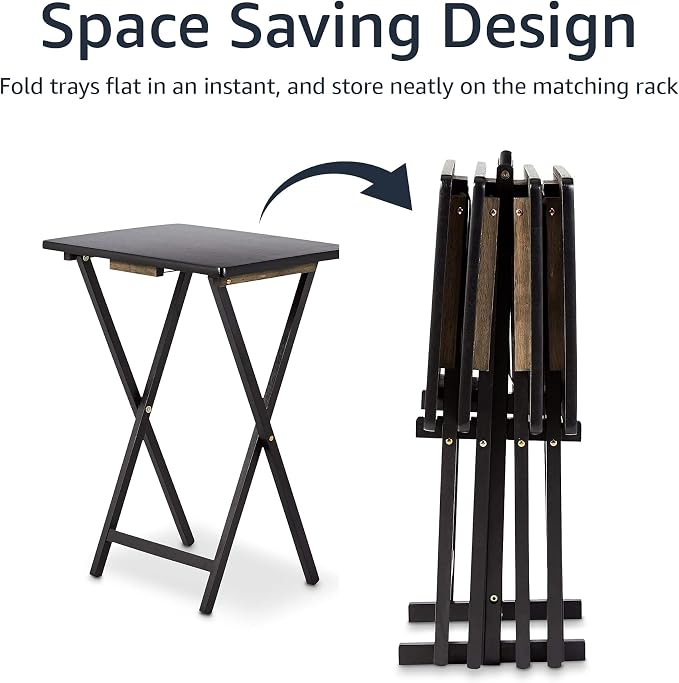 Amazon Basics Portable Foldable TV Tray Table - Image 4