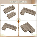 Sectional Cloud Couch for Living Room, Modular Floor Deep-Seat Sofa, Big Comfy - Image 6