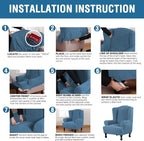 H.VERSAILTEX Wing Chair Slipcover Chair Covers - Image 6