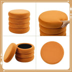 Flouki 19.5" Storage Ottoman Round, Vanity Stools - Image 7