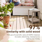 Adirondack Square Outdoor Side Table, 2-Tier Storage Patio Side Table, HDPE End - Image 4