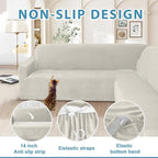 HDCAXKJ Corner Sectional Couch Covers Velvet Stretch L Shape Sofa Cover Soft - Image 4