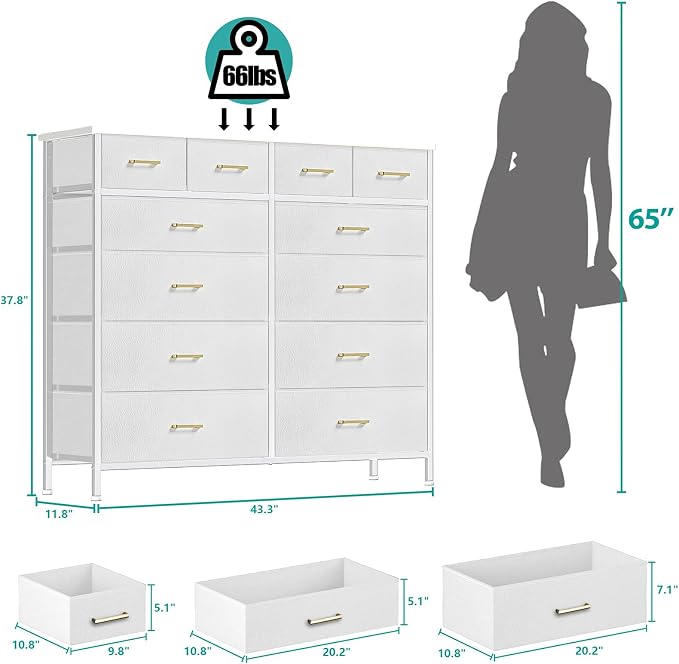 VASICAR Chest of Drawers for Bedroom - Image 3