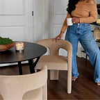 VESCASA Velvet Barrel Dining Chair - Image 4