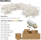 EASE MOOSE Oversized Sectional Modular Sofa，Comfty U Shape Sectional FSC - Image 2