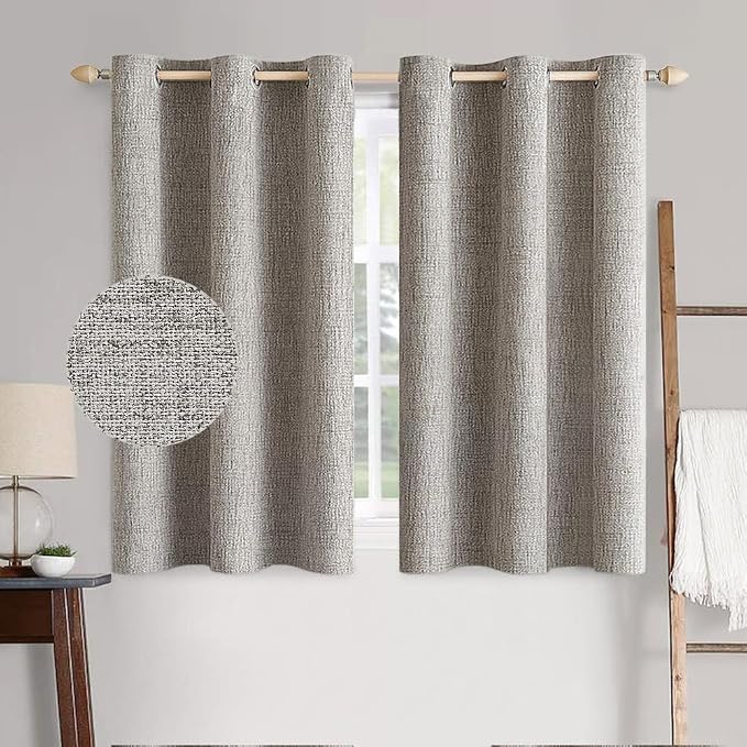 MIULEE 100% Blackout Linen Curtains by MIULEE