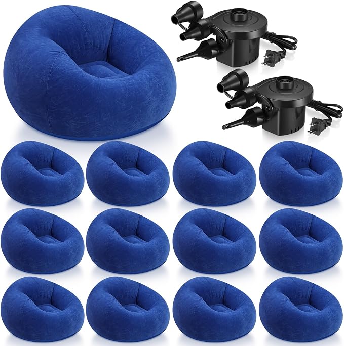 Realspring 6 9 12 Pcs Inflatable Bean Bag Chairs by Realspring