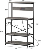 SUPERJARE Bakers Rack with Power Outlets, Microwave Stand, 31.5 X 16.5 Inch - Image 7