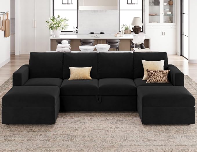 Belffin Modular Sectional Sleeper Sofa Bed - Image 7