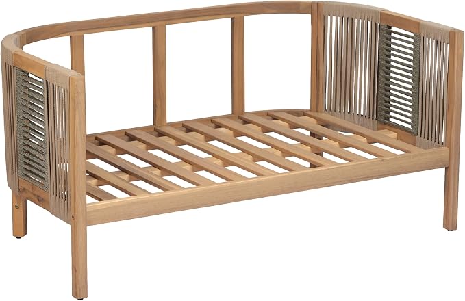 Christopher Knight Home Outdoor Acacia Wood Loveseat - Image 9