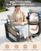Aoxun Aluminum Patio Furniture Set, 2 Piece Luxury Outdoor Sectional - Image 2