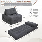 Folding Sofa Bed, Convertible Sleeper Chair - Image 2