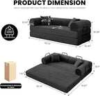 79'' Convertible Sofa Bed, 5-in-1 Folding Boneless Couch, Pull Out Floor Sleeper - Image 2