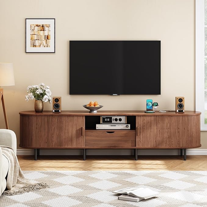 ONBRILL 86.6" TV Stand with Power Outlet - Image 6