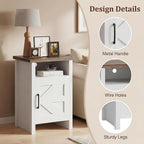 YESHOMY Farmhouse Modern Nightstand - Image 6