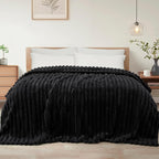 Exclusivo Mezcla Striped California King Size Fleece Blanket by ExclusivoMezcla