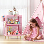 SYKIARIOL Kids Nightstand for Girls, Metal Bedside Table - Image 7