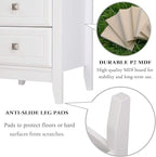 Bonnlo White Nightstand with 3 Drawers, Modern Night Stand - Image 4