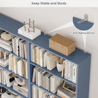 FOTOSOK 6-Tier Open Bookcase and Bookshelf Set of 2, Freestanding Display - Image 5