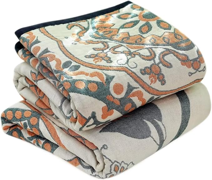 LUTBM Boho Throw Blanket for Bed 100% Cotton Ultra Soft Rustic Quilt Summer by LUTBMFindYourFreeSpiritatHome