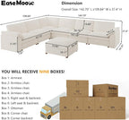EASE MOOSE Sectional Modular Sofa, Luxury FSC Certified Chenille Comfty Deep - Image 2