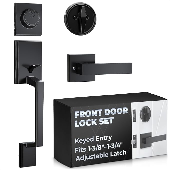 Front Door Lock Set with Deadbolt – Zinc Alloy Body with Multi‑Layer Plating | by PalaYou