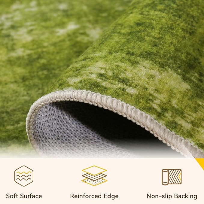 RELEANY Washable 5'x7' Abstract Area Rug - Image 5