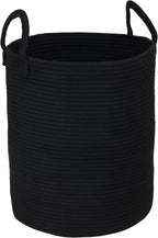XUANGUO Black Cotton Rope Laundry Basket Hamper by XUANGUO