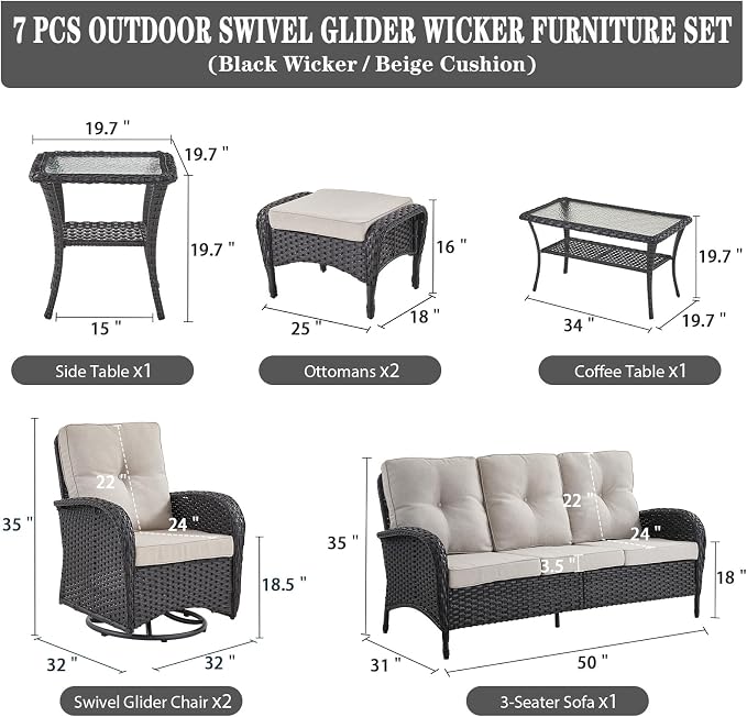 Belord Wicker Outdoor Furniture Set - Image 2