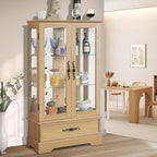 Lighted Glass Curio Display Cabinet - Image 7