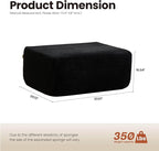 ovios 37" Corduroy Ottoman, Upholstered Cloud Ottoman - Image 2