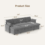 Sofa Bed, Apartment and Hotel, Dark Gray - Image 2