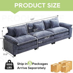 Oprisen 120" Modular Sectional Sofa, Comfy Cloud Couch Sectional, Chenille Sofa - Image 2