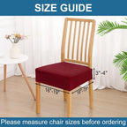 Smiry Waterproof Seat Covers for Dining Room Chairs Set of 6, Stretch Jacquard - Image 2