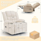 Korser 360° Swivel Rocker Recliner - Image 2