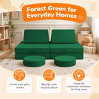 MeMoreCool Kids Play Couch, 8-Piece Modular Foam Sofa Fort Builder Set in - Image 4