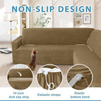 HDCAXKJ Corner Sectional Couch Covers Velvet Stretch L Shape Sofa Cover Soft - Image 4