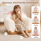 OUOZZZ Toddler Chair for Ages 1–6, Soft Sherpa Kids Sofa - Image 3
