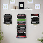 Floating Book Shelves for Wall, 4 Tier Invisible Floating Bookshelf, Vertical - Image 5