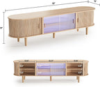 70" Fluted TV Stand with LED Lights - Image 2