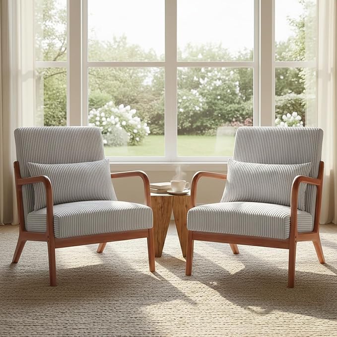 Set of 2 Mid Century Modern Accent Chair by Unknown