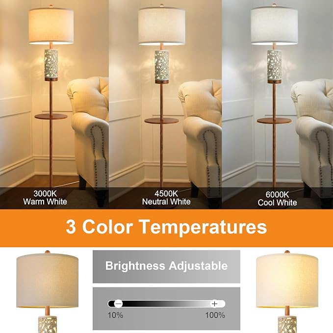OYEARS Dimmable Farmhouse Floor Lamp - Image 4