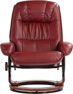 Benchmaster Kyle Ruby Red Swivel Faux Leather - Image 4